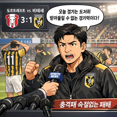 비테세 감독, 도르트레히트와(과)의 패배 후 `받아들